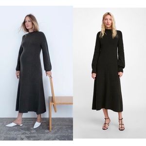 Zara Minimal Collection Long Knit Dress